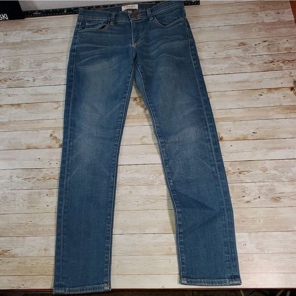Frame Le Garçon Garcon Mid-Rise Boyfriend Jeans in Roxbury Size‎ 24 - Picture 2 of 13